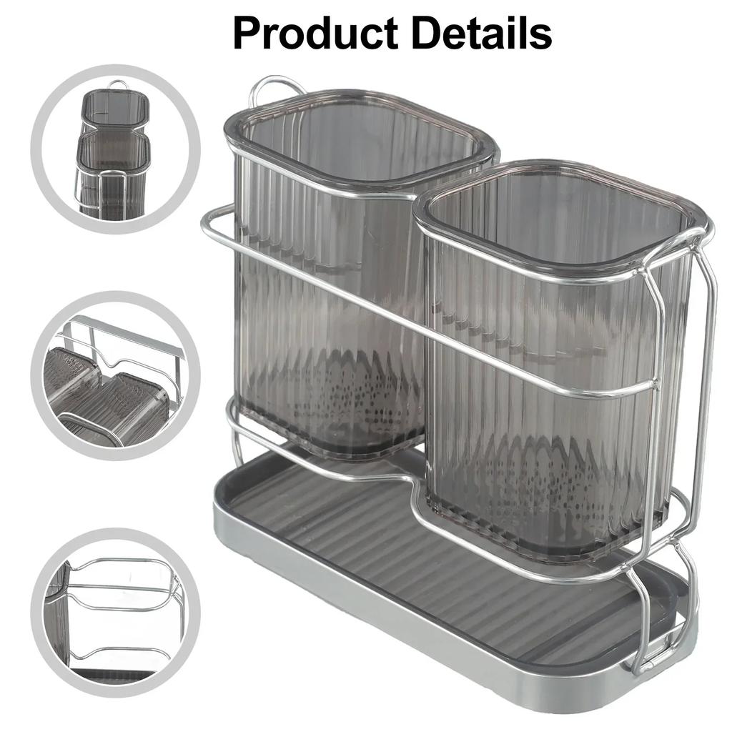 Настенный органайзер для столовых приборов для кухни, легкий роскошный держатель для палочек и ложек, сушилка для кухонных принадлежностей из нержавеющей стали