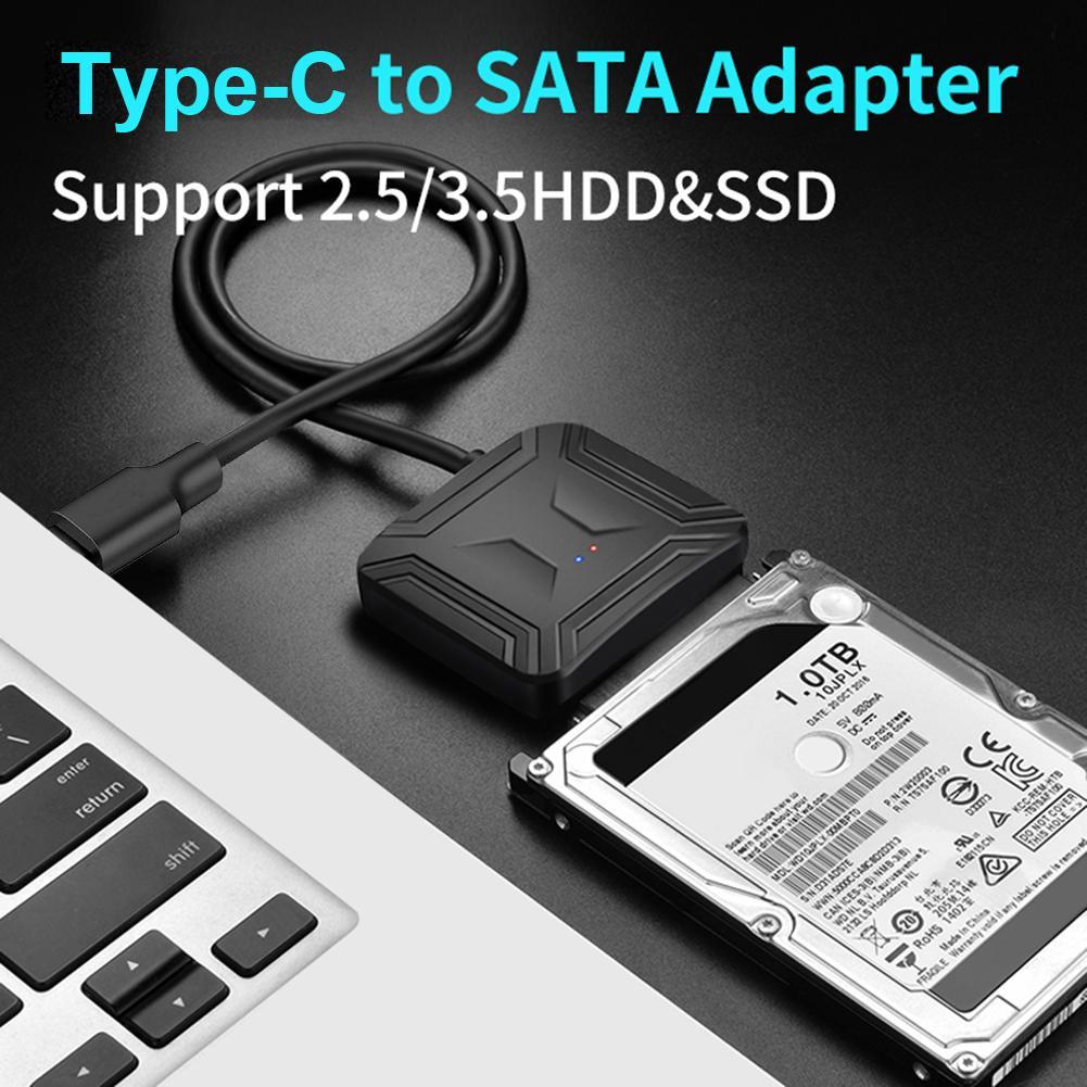 USB 3.1 Type C to 2.5 3.5 inch SATA III HDD SSD Cable External Converter 1.4ft Wire Hard Drive Adapter Wired Convert Cables