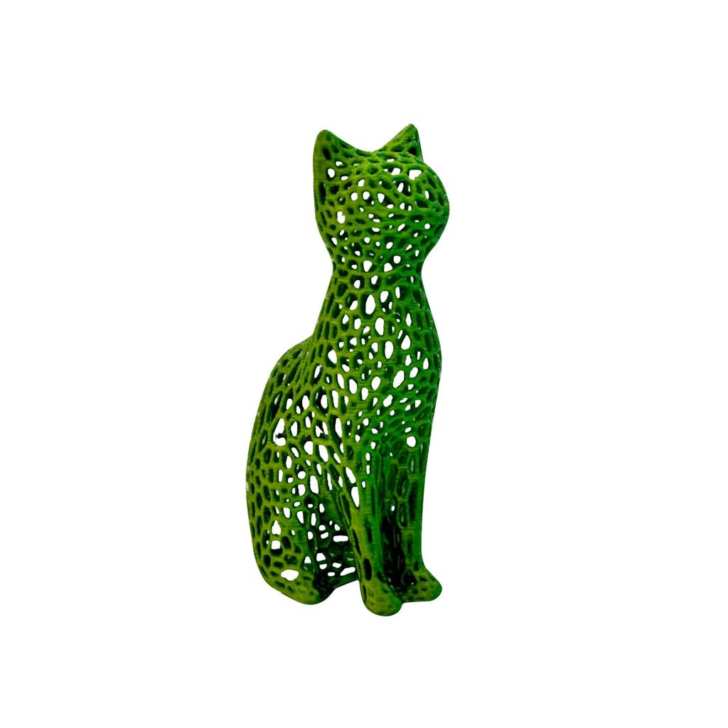 3D-печатная полая статуэтка кошки, креативное украшение, подарочная модель
