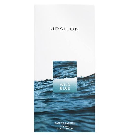 UPSILON Wild Blue Aqua Парфюм для мужчин 20 мл, Парфюмерная вода, Стойкий свежий и мощный аромат, Мужской парфюмерный спрей, Удобный для путешествий, Упаковка из 1 шт.