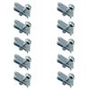 SaveSooo M6 U-Nuts, Metal Clip Nuts for Fastening, Anti-Fall, Silver Tone, M6 Clip Nuts, Universal Clip Anti-Fall Fixing Pieces, Pack of 10