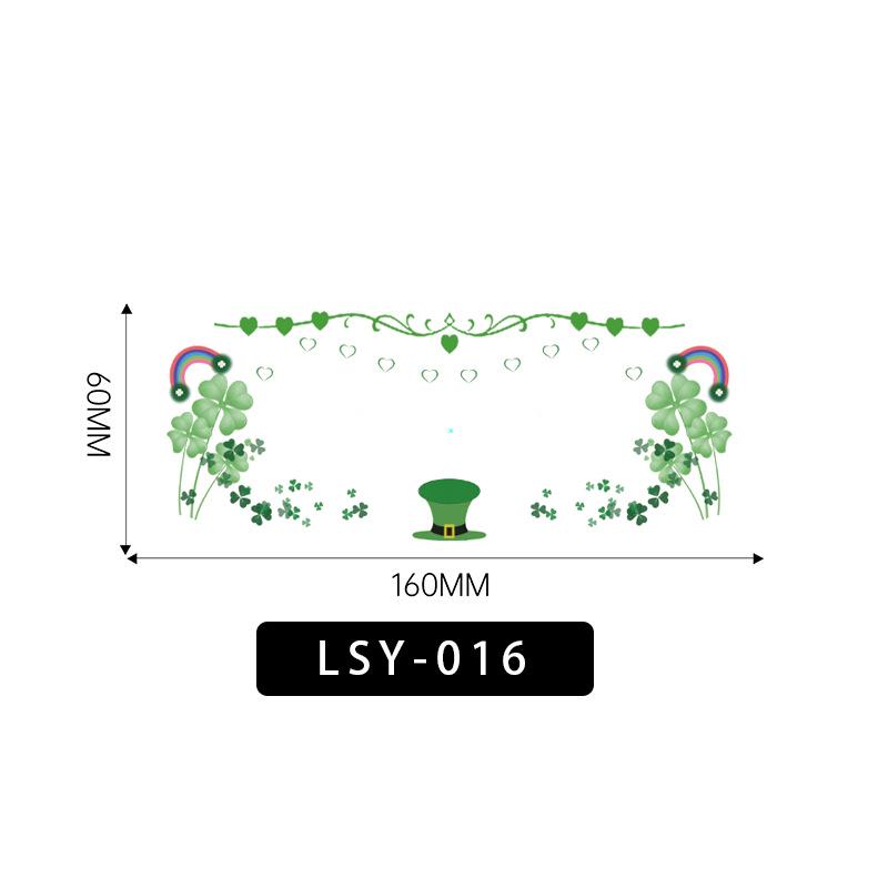 Waterproof Four-Leaf Clover Face Tattoo Stickers for St. Patrick's Day Festival