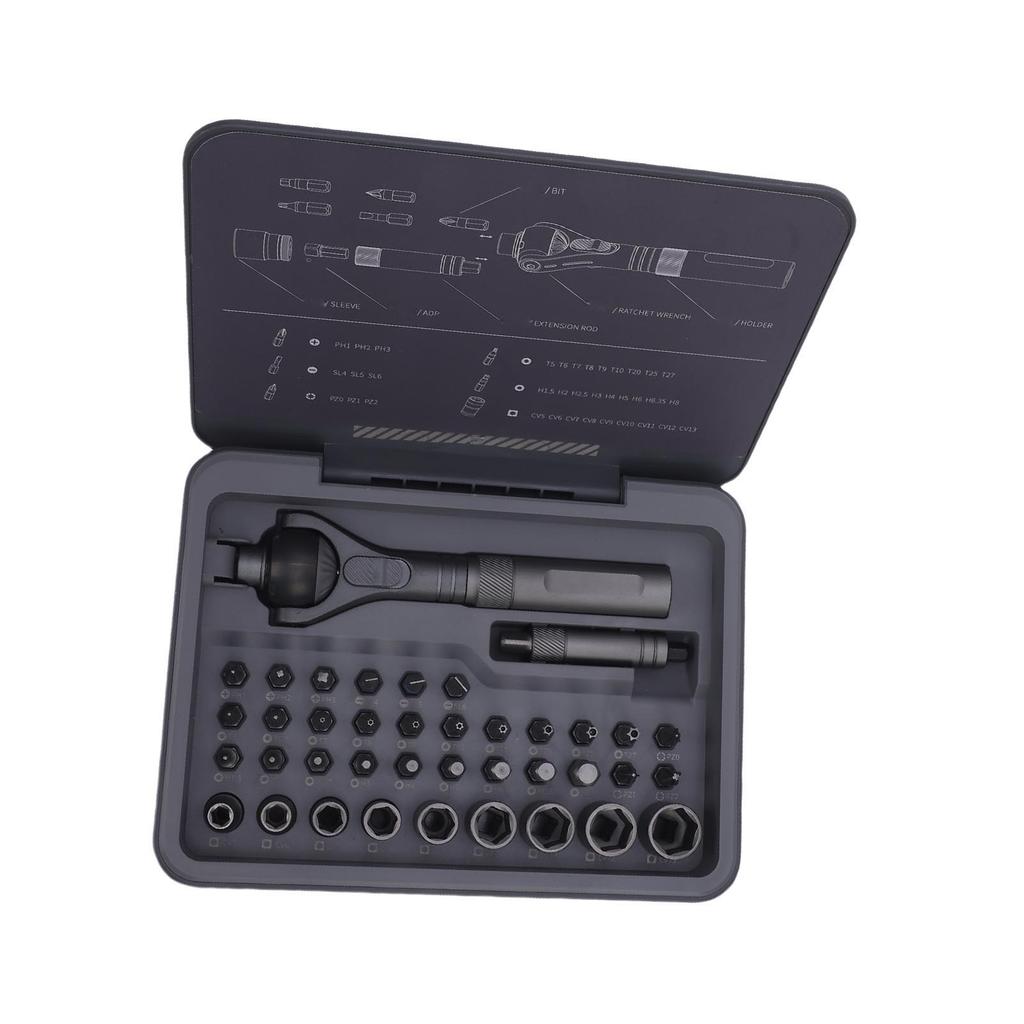 Набор отверток с трещоткой 40 в 1 Дизайн 45 Зубьев Точный 180 градусов Универсальный Магнитный Набор отверток