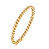 Stylish Stainless Steel Rings18K Gold Plated Twist Ring Jewellery