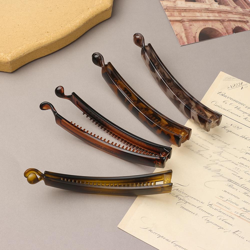 12.5cm Leopard Print Ponytail Clip - Versatile, Anti-Slip, Large Banana Twist Hair Clip for Women