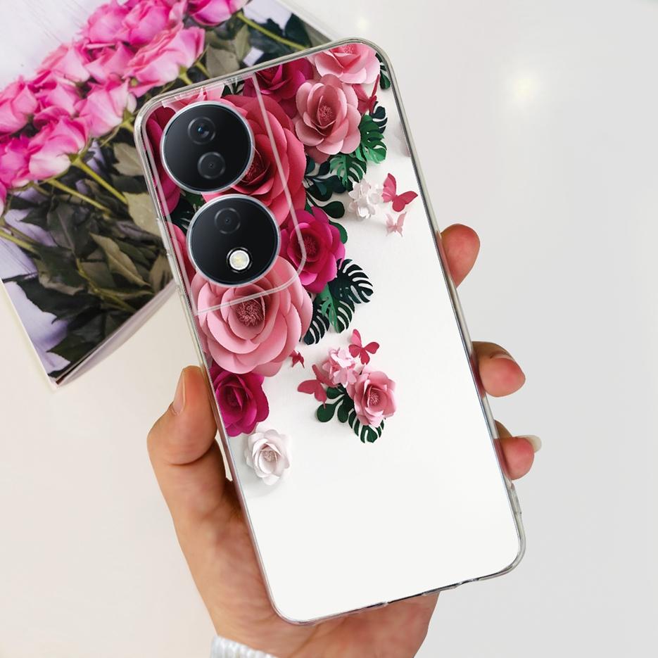 For Honor X7b 5G Case Cute Cat Butterfly Painted Cover Soft Silicone Phone Cases For Honor X7b X 7b HonorX7b Fundas 6.8'' Bumper