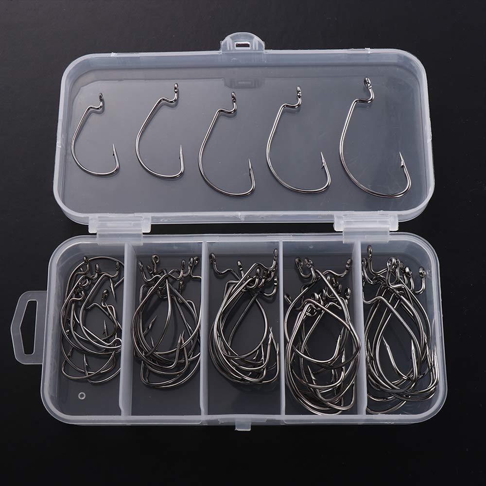 Прочные 50 шт./упаковка с коробкой Карповая рыбалка 2#1#1/0#2/0#3/0# Рыболовные крючки Смещенные крючки Жаловые крючки Широкие крючки-кранки