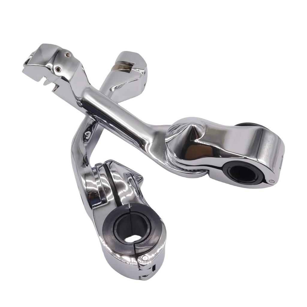 ZCJSZP Applicable Motorcycle 1 1/4" Highway Peg Mount Highway Peg Long Angle Foot Peg
