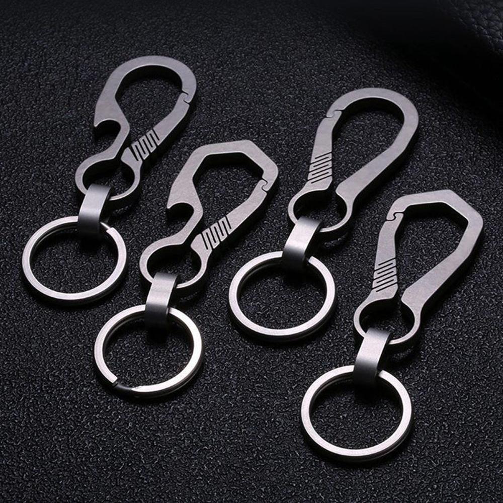 High-Quality Real Titanium Lettering Keychain Men Keychains Jewelry Holders EDC Key Rings