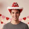 Warmer Cowgirls Top Hat Felt Valentine's Day Party Hat Festival Red Heart Cowboy Cap  Masquerade