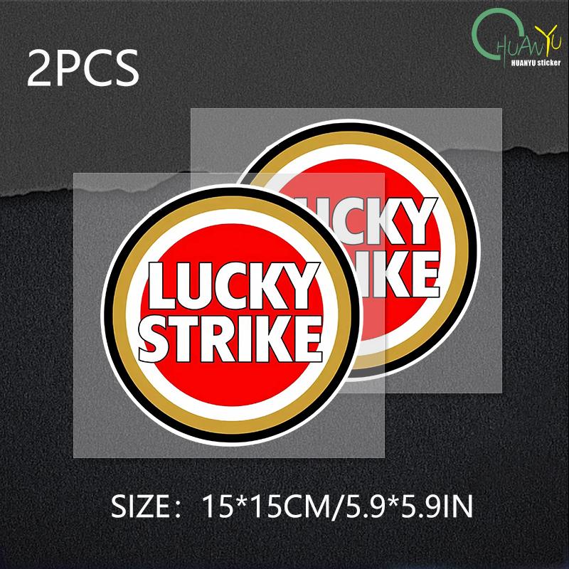 Креативная наклейка на автомобиль Lucky Strike, мотоцикл, бампер, багажник, ноутбук, окно, виниловые декали, высококачественное украшение для автомобиля