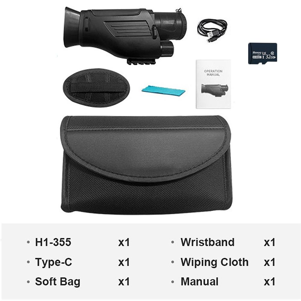 Портативный профессиональный телескоп 4k Hd, 6-кратный цифровой зум, 400 м, инфракрасный монокуляр ночного видения для записи видео на охоте