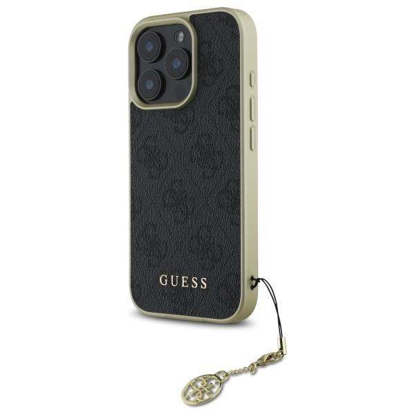 Guess Guhcp16Xgf4Ggr iPhone 16 Pro Max 6.9 Черный/Black Жесткий чехол 4G Коллекция брелоков
