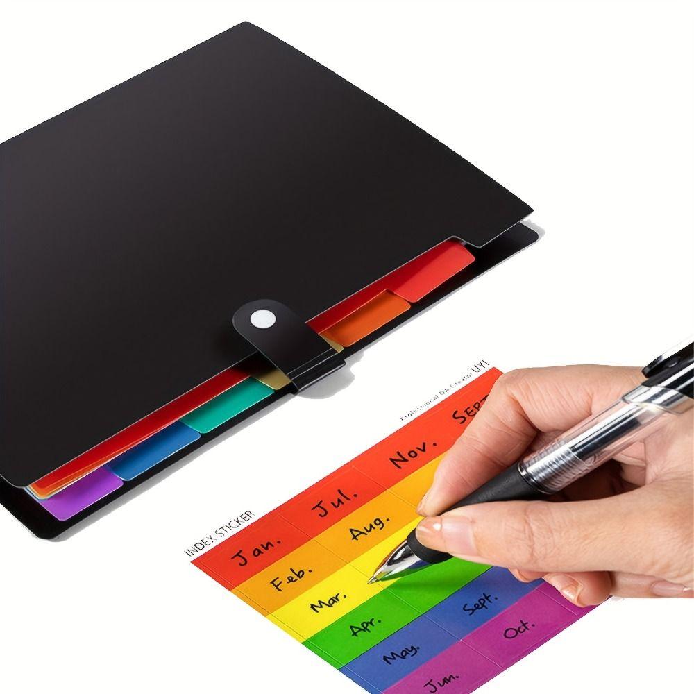 Color Insert Accordion File Organizer Large Capacity A4 File Organ Bag A4 File Folder Bag  Girls