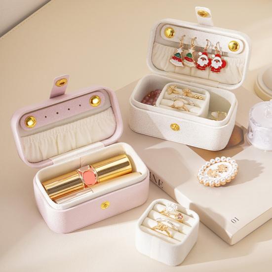 Jewelry Box Mini Portable Rings Earrings Necklaces Lipstick Storage Box Jewelry Organizer for Travel Outdoor