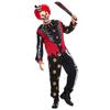 Adult Scary Bloody Skeleton Clown Halloween Costume Men Evil Horror Clown Dress Up Party Carnival Cosplay