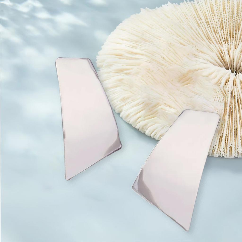 Простые металлические геометрические серьги-гвоздики, трендовые украшения в стиле INS