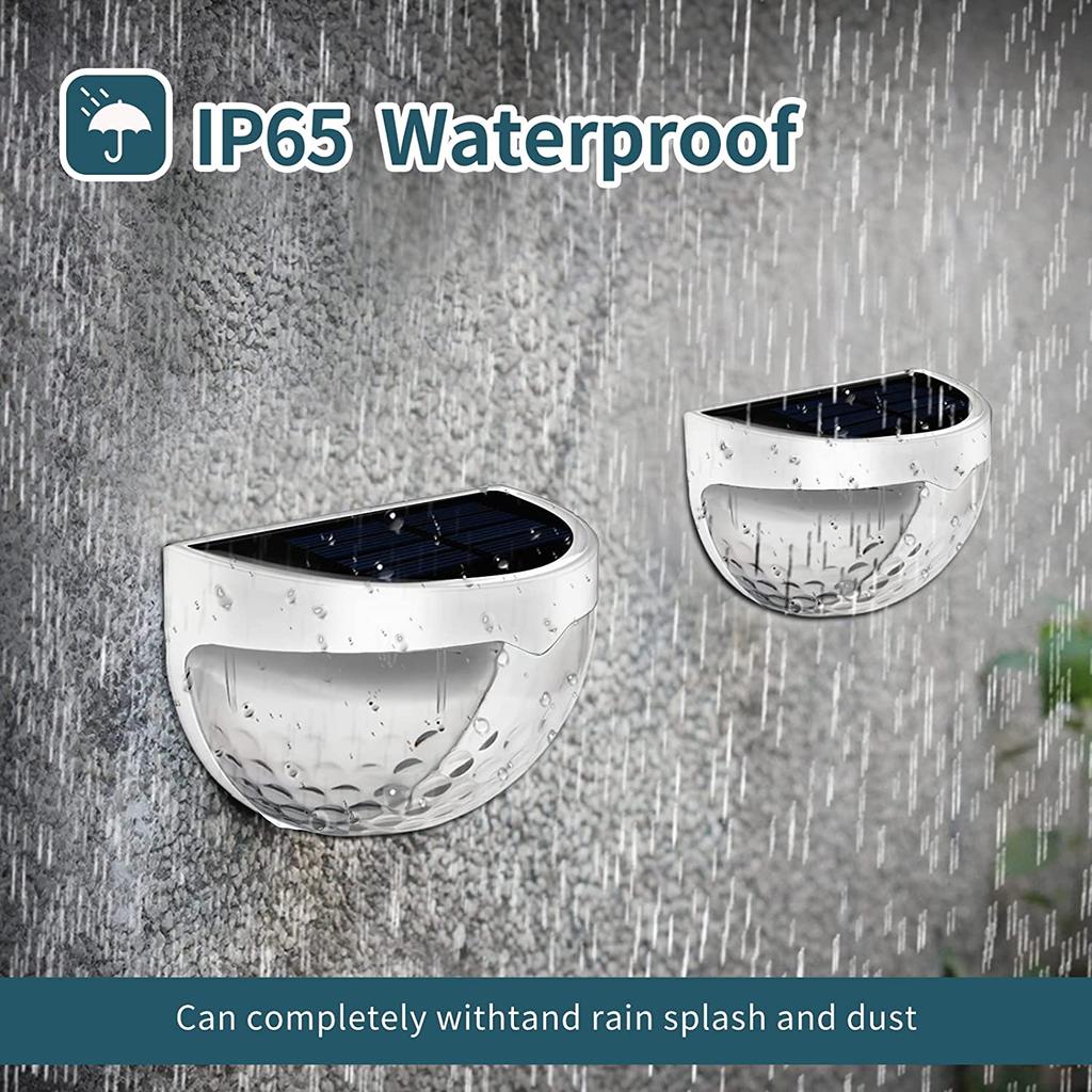 Светодиодные солнечные фонари для ограждений, уличные водонепроницаемые настенные светильники, гофрированные светильники для ограждений, террас, садовых дорожек, декоративные светильники