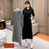 Female Long Style New Style with Slimming and Hip Hugging Hooded Sweatshirt, Long Sleeved Dress