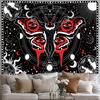 Mothman Anime Tapestry Skull Gothic Room Decor Aesthetic Black Red Mandala Tapestry For Bedroom Living Room Home Decor Wall Art