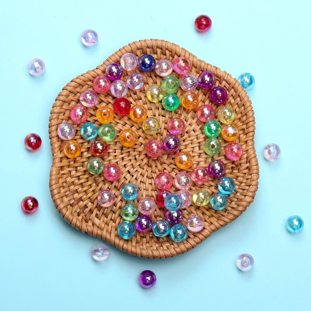 High Quality Pendant 4/6/8mm Craft Accessories Necklace Bracelet Candy Color AB Color Round 80-500Pcs DIY Jewelry Making Acrylic Fashion Loose Beads