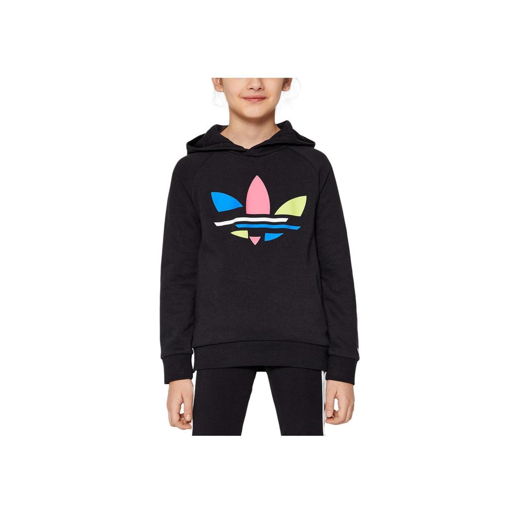 adidas Оригинальная детская цветная толстовка с трилистником Черная H32388