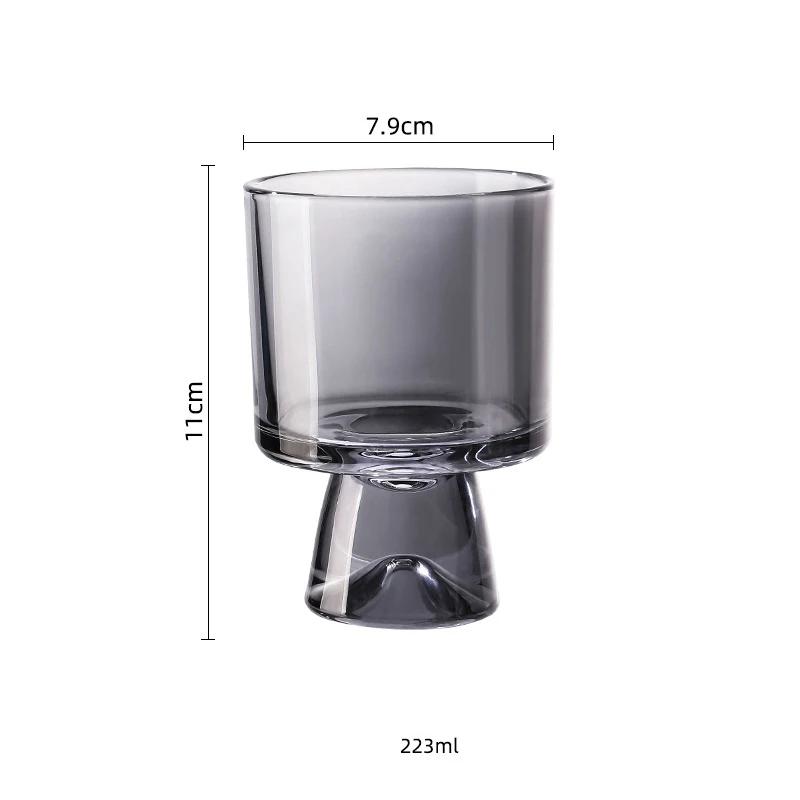 Креативные стеклянные стаканчики с высокими ножками, изысканные стеклянные стаканчики для мороженого, йогурта, домашнего завтрака, овсянки, молока