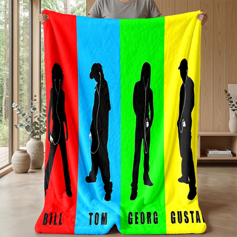 Tokio Hotel BandPrinted Flannel Blanket Cozy Skin-Friendly Warm Throw for Couch Bed Indoor Daily Use