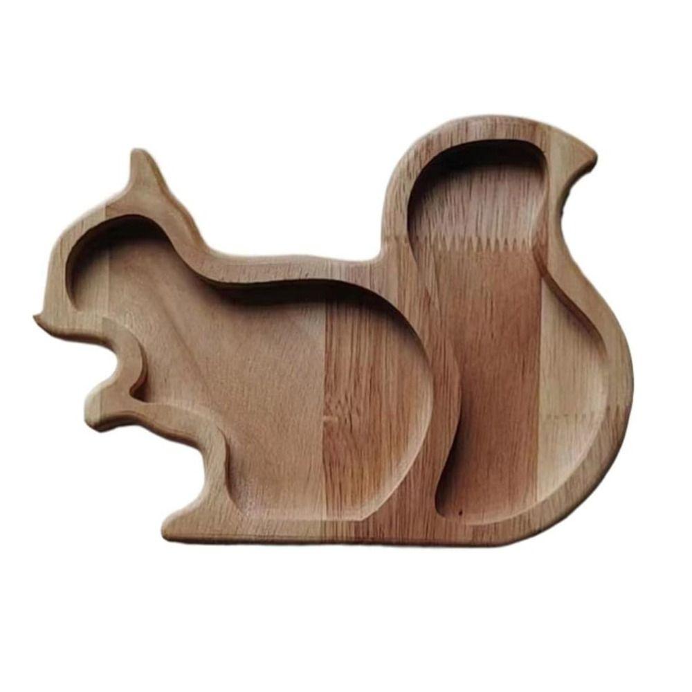 Деревянный поднос для закусок в виде белки, большая емкость, деревянные подносы для конфет и орехов, подарок другу