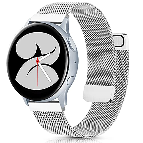 22 мм 20 мм Миланский ремешок для Samsung Watch 3/4/5/Active 2 Магнитный браслет из нержавеющей стали для Huawei Watch 3/GT 2/Amazfit GTR