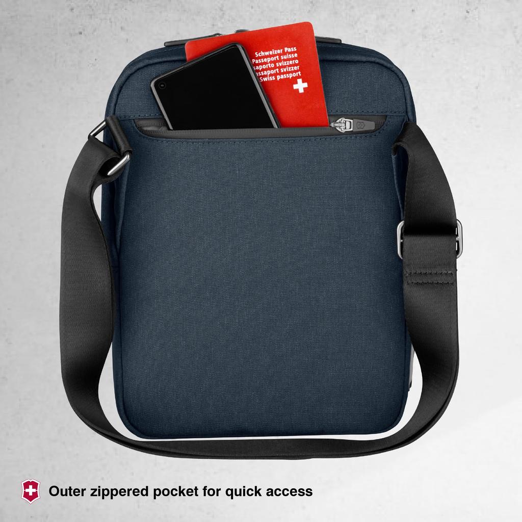 Архитектура Urban2 Архитектура Urban 2 Сумка через плечо с карманом для 10-дюймового плеча, антибактериальная синяя 612675 [Victorinox] Сумка,