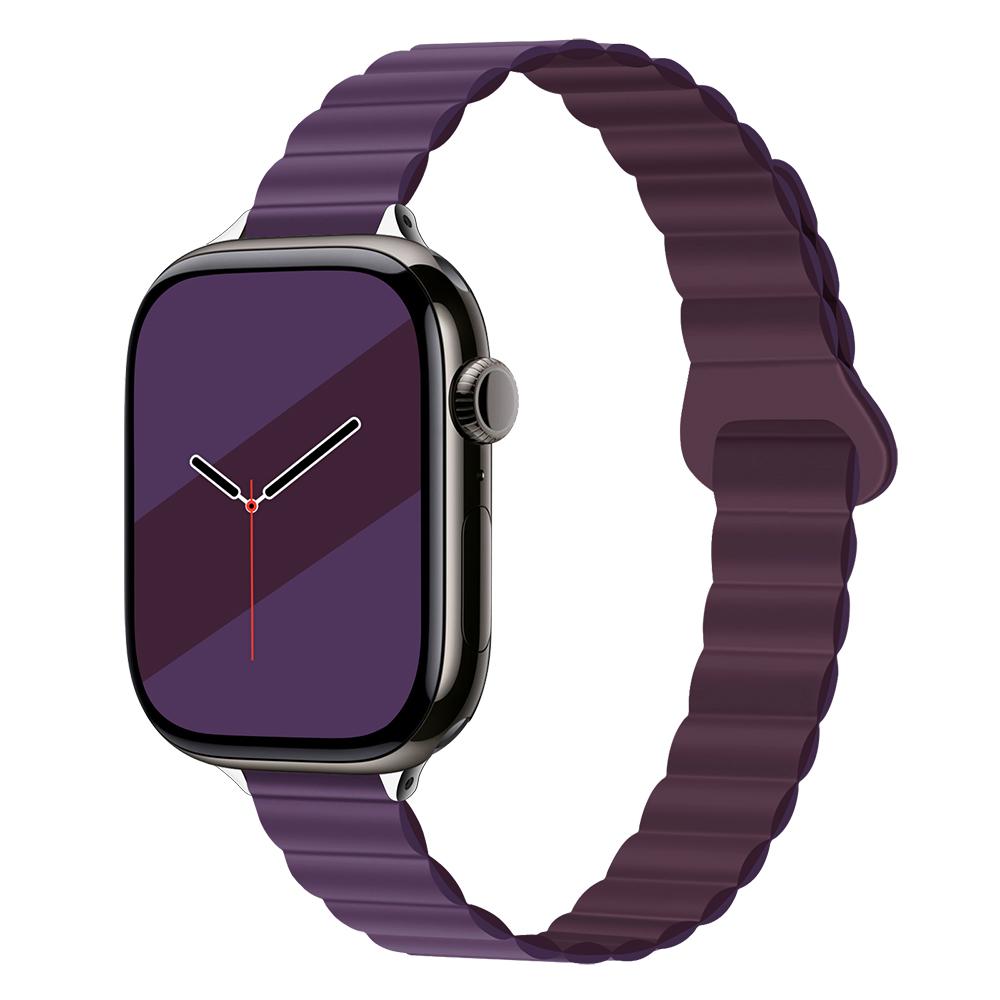 Женский тонкий силиконовый ремешок с магнитной застежкой для Apple Watch S11 10 46/42 мм 45 мм 44 мм Тонкие ремешки 38 мм 40 мм 41 мм Браслет iWatch SE 9 8 7 6