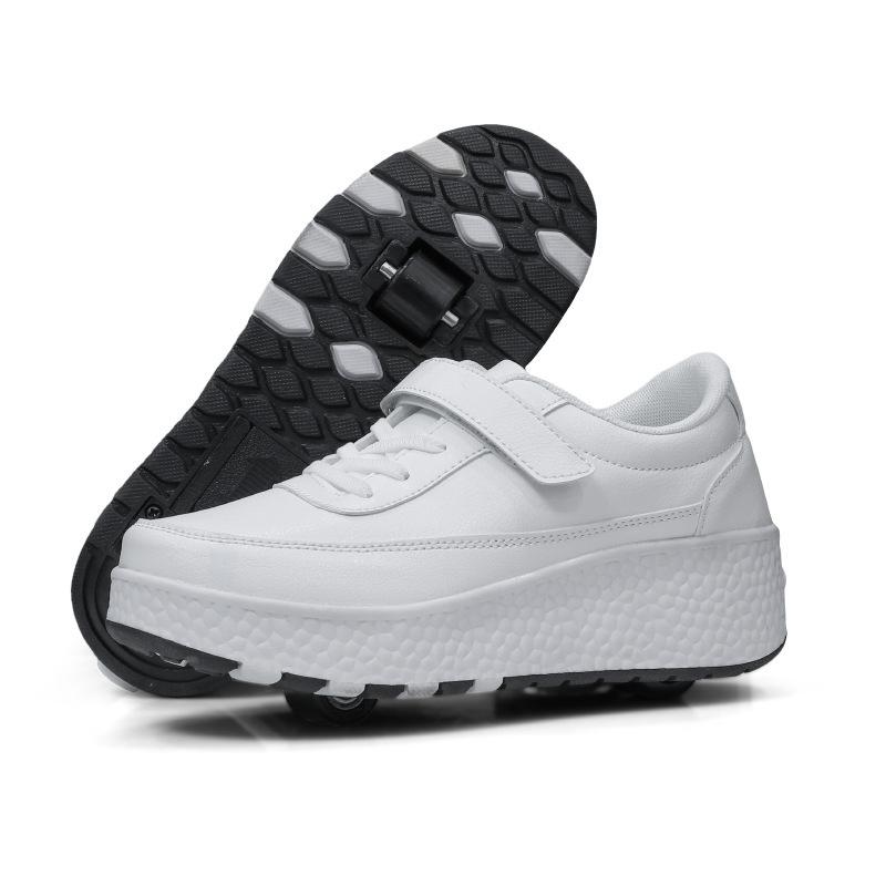 Четырехколесные деформированные беговые туфли детские автоматические роликовые коньки для мальчиков и девочек невидимые роликовые коньки для взрослых обувь на колесиках