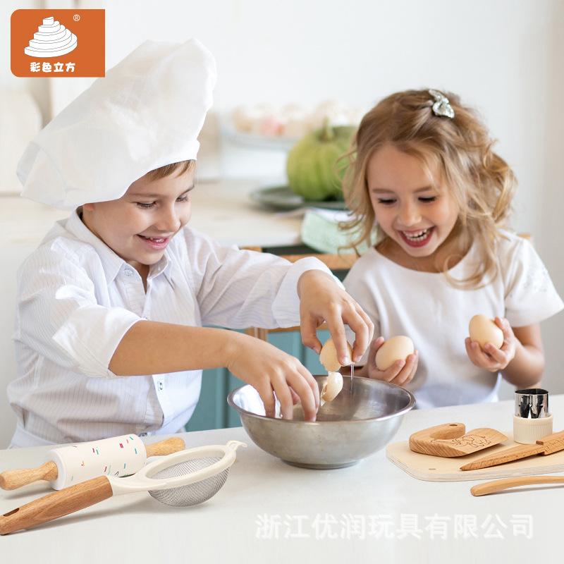 Игрушки для кухни, бамбуковый нож для нарезки овощей и фруктов, деревянные ножи для детей, разделочная доска, костюм, игрушки