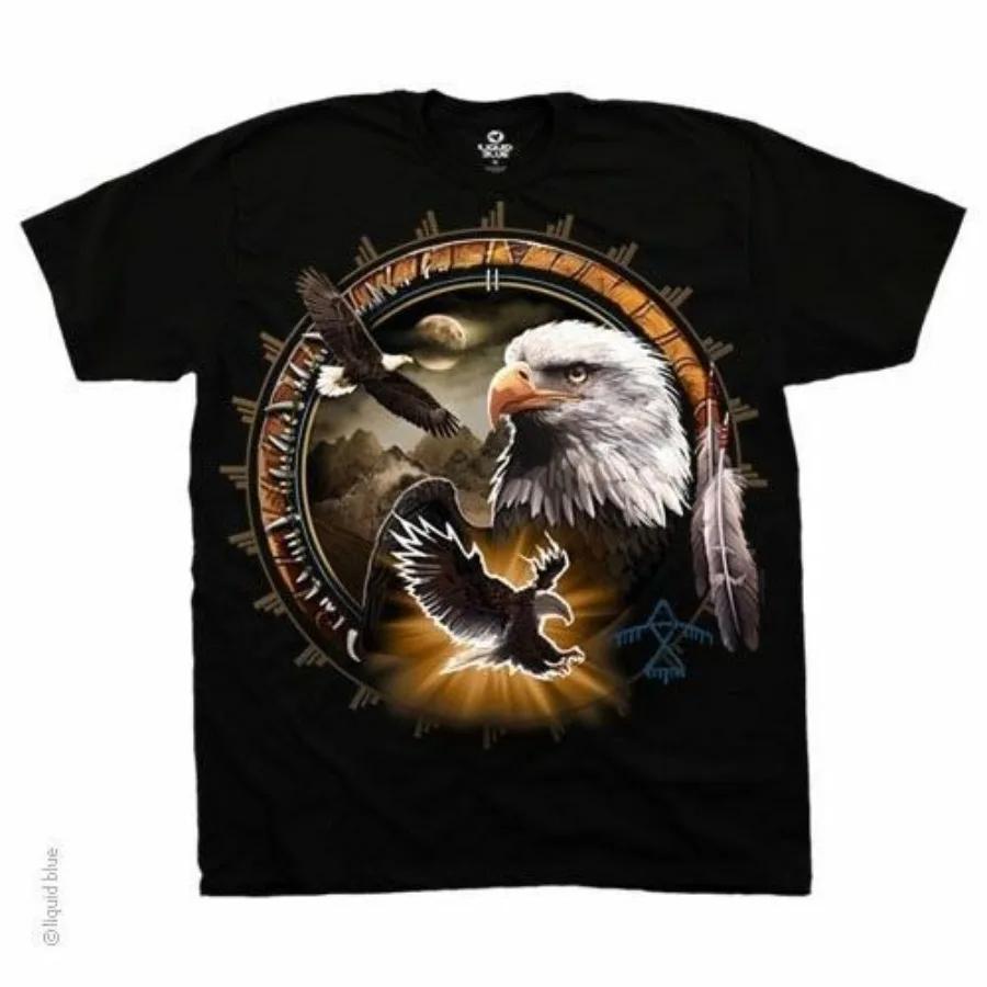 Unique Design Southwestern Style Eagle Dreamcatcher TShirt Summer Cotton Short Sleeve ONeck Mens T Shirt New S3XL