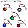 1 шт. Приборная панель с проводом Водонепроницаемый 6 мм Светодиодный металлический сигнальный индикатор 3 В 5 В 6 В 9 В 12 В 24 В 220 В