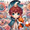 New 5DDIY Diamond Painting "The Little Prince, Rose, and Little Fox" Animated Full Diamond Bedroom Healing Warm Cross Embroidery