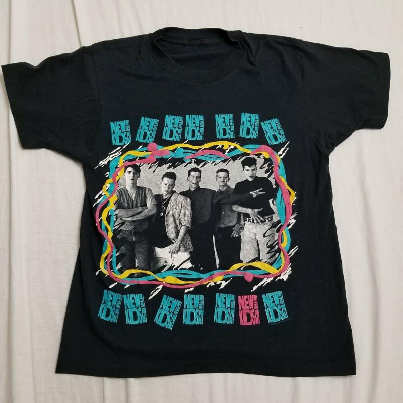 Футболка с принтом New Kids on the Block, лицевая сторона, все размеры