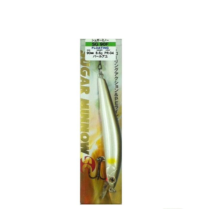 Приманка Bassday Sugarminnow SG 90F PR-04, Цвет: Жемчужный Аю, 90мм
