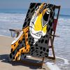 proof beach towel with a CHEETOS pattern - soft,absorbent,quick-drying,machine washable - perfect for swimming,camping,bathing