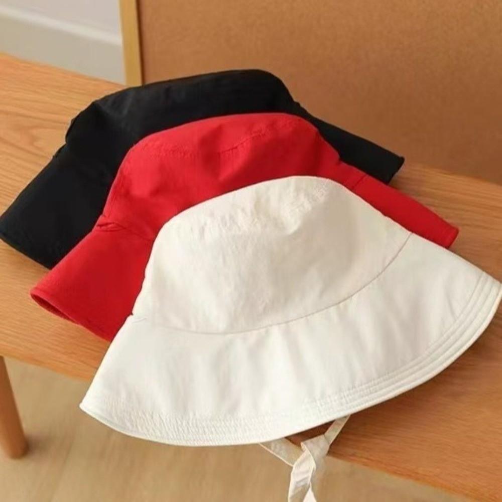 Breathable Lace-up Sunshade Hat UV Protection Bucket Cap Perfect Wide Brim Fisherman Hat Leisure