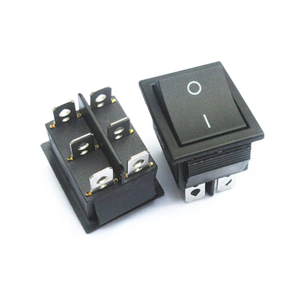 6-Pin 3rd Gear 16A 250V with Light Switches Rocker Power Switch Self-locking/Latching