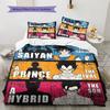 Dragon Ball Pattern Bedding Quilt Set Quilt Cover Pillowcase Home Birthday Gift(1 * duvet cover + 2 * pillowcase, without core)
