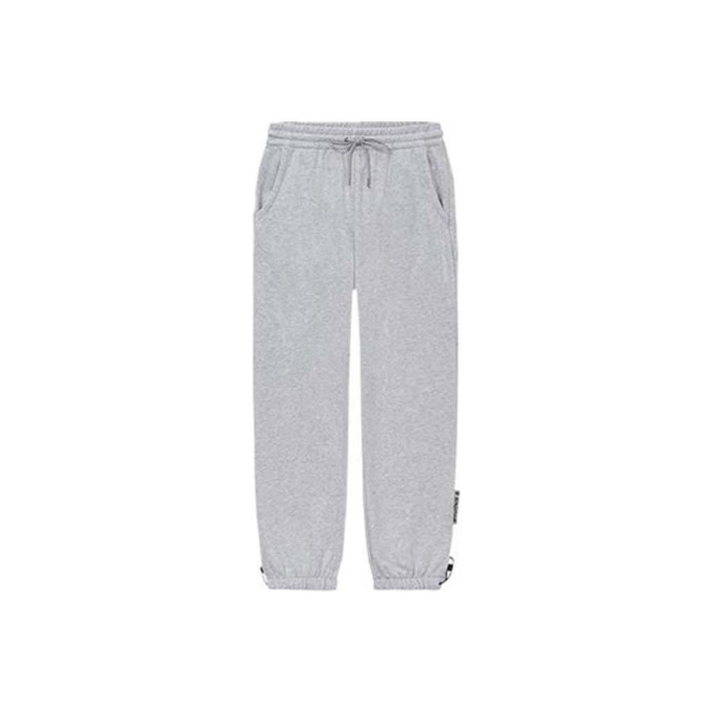 Баскетбольная серия Li Ning Badfive, однотонные, свободные, на шнуровке, с манжетами, трикотажные спортивные брюки для мужчин, серые, AKLS117-1