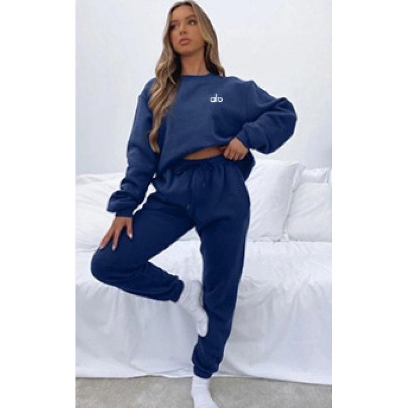 Женский теплый костюм с принтом в европейском и американском стиле: Худи и длинные брюки, повседневный комплект для осени/зимы