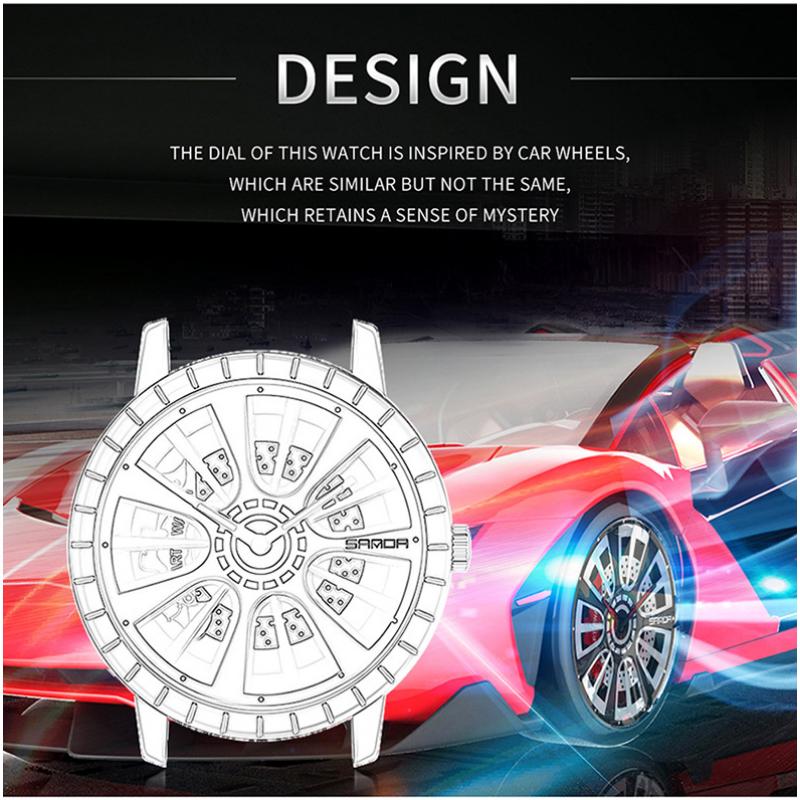 SANDA Новая сеть мужских кварцевых часов Fashion Trend Полые индивидуальные креативные часы
