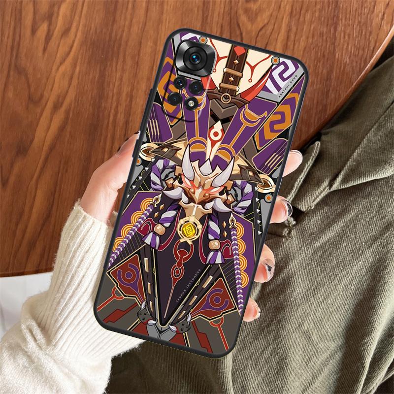 Чехол Genshin Impact Аратаки Итто для Xiaomi Redmi Note 14 Pro 13 12 11 10 15 Pro Plus Redmi 15 C 13 10C 12C 14C 13C