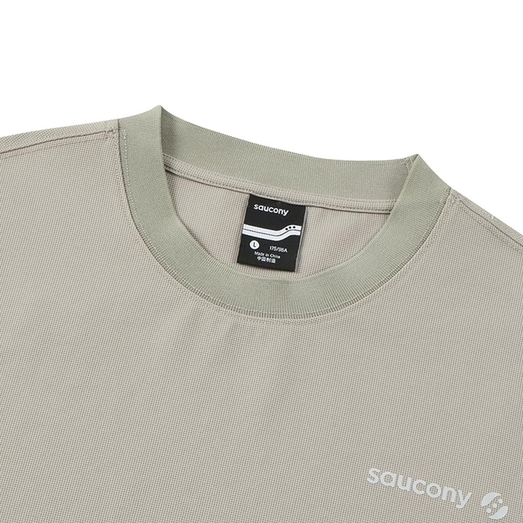 SAUCONY Natural Echo Модная футболка с круглым вырезом, мягкая, универсальная, с коротким рукавом, унисекс, топы, серый SA3259ST43O-GE243