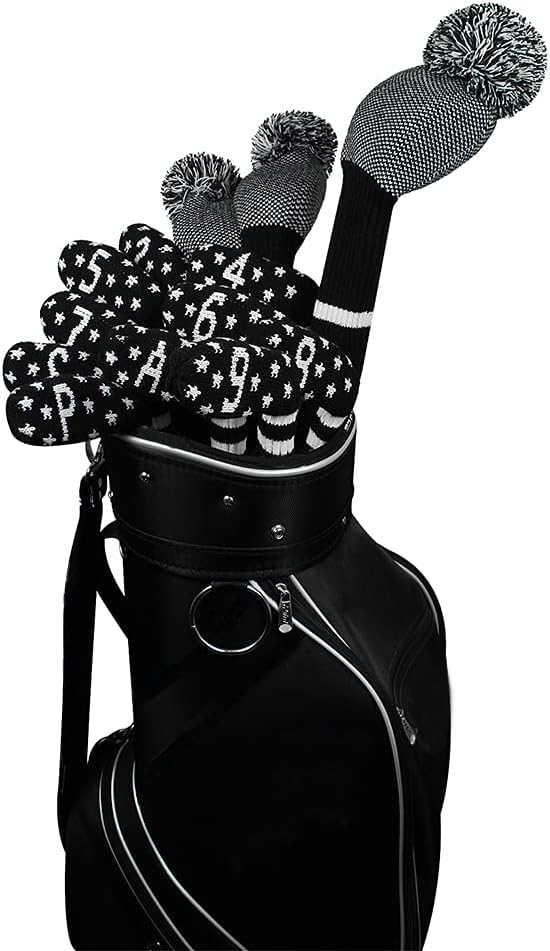 Scott Edward Golf Iron Headcovers, Set of 10, Cute, Sock-Shaped, Washable, Durable Golf Club Head Protectors (Stars)