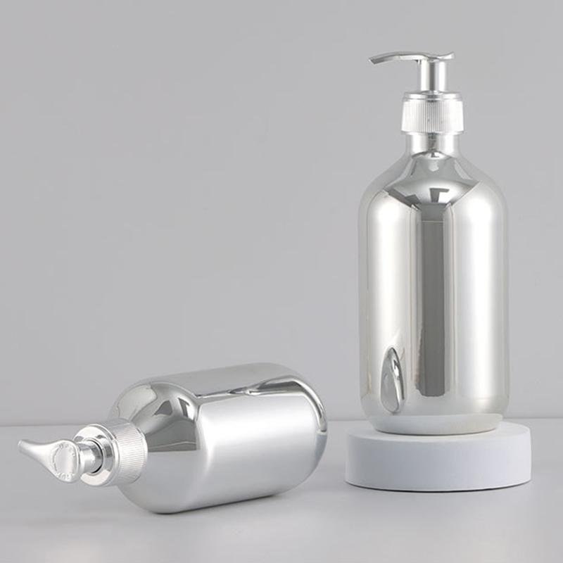 Дозаторы для мыла для рук на 300 мл, золотые хромированные бутылки для жидкого мыла, круглые дозаторы